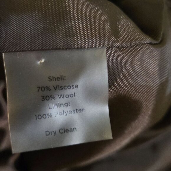 Talbots Plussize Green Plaid Wool Blend Leather Button Academia Blazer Size 22w - Picture 6 of 6